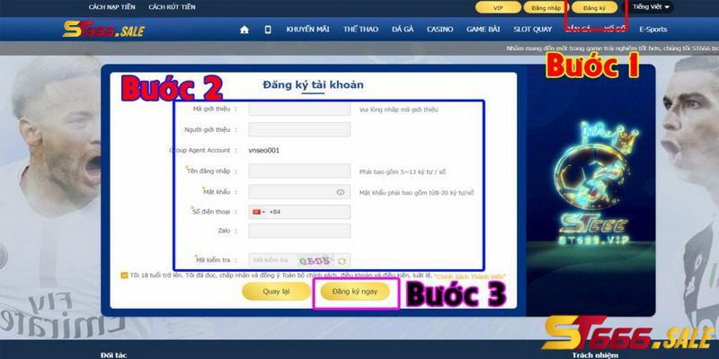 Lưu ý khi đăng ký tài khoản tại ST666